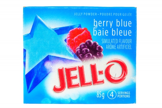 A box of Jell-O jelly powder.