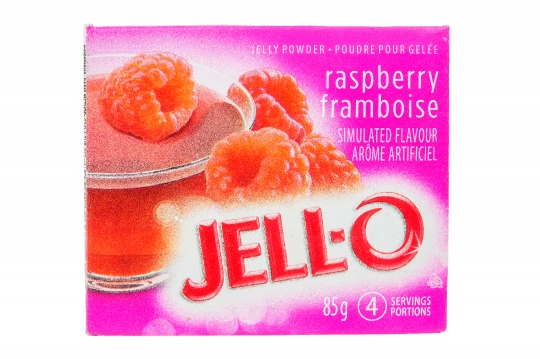 A box of Jell-O jelly powder.