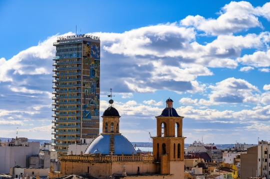 Alicante City Church and Hotel Building, Spain