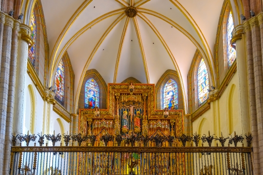 Altar and Dome in Cathedral of Murcia