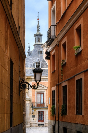 Ancient architecture of buildings in the historic district, Madr