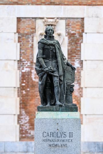 Ancient metal statue of Carolus III, Madrid, Spain