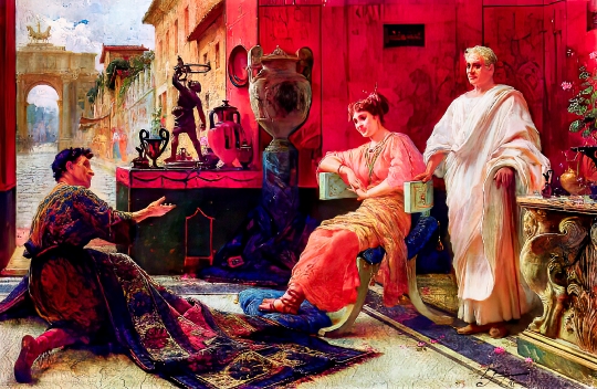 Ancient Painting Carpet Seller