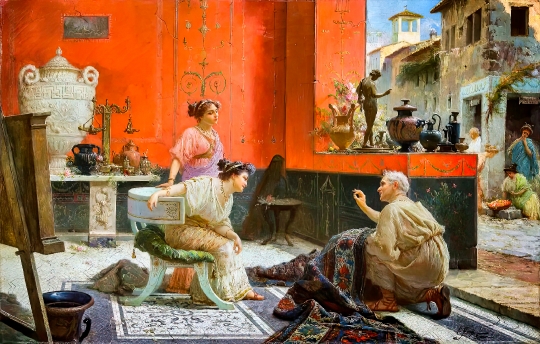 Ancient Painting Carpet Seller