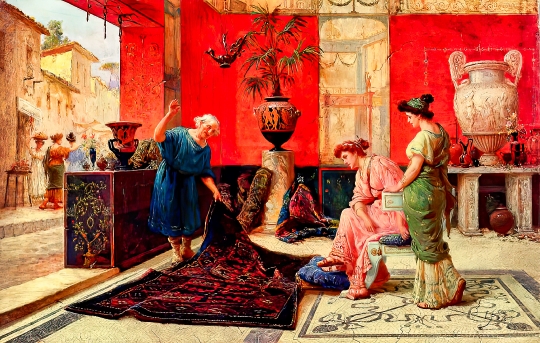 Ancient Painting Carpet Seller