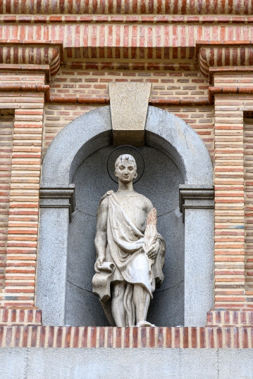 Ancient stone sculpture in the Church of Saint Genesius (Church