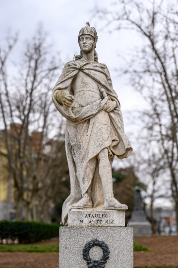 Ancient stone statue or sculpture of Ataulfo