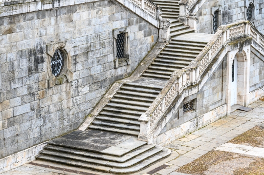 Ancient stone steps leading to the Sabatini Park