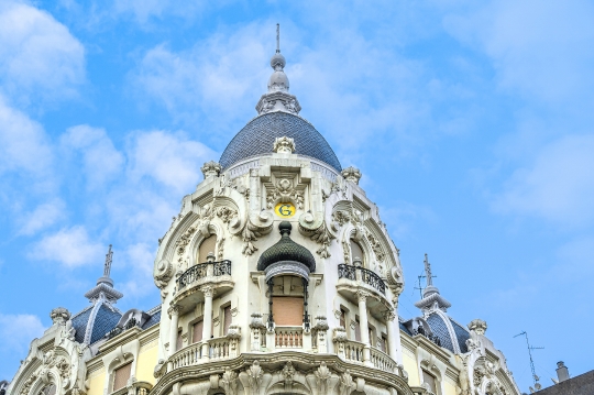 Architectural feature of Casa Gallardo (1911), a famous modernis