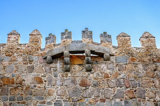 Architectural feature of the fortified wall surrounding the city