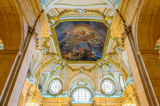 Architectural features and decorations in the lobby of the Royal