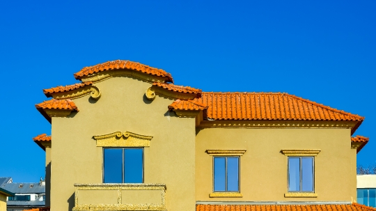 Architecture of a new house building in Porto, Portugal