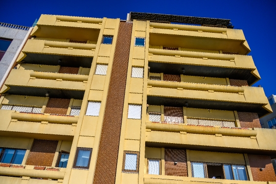 Architecture of an apartment building in Porto, Portugal