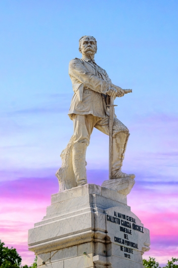 Art sculpture of Calixto Garcia in Holguin, Cuba