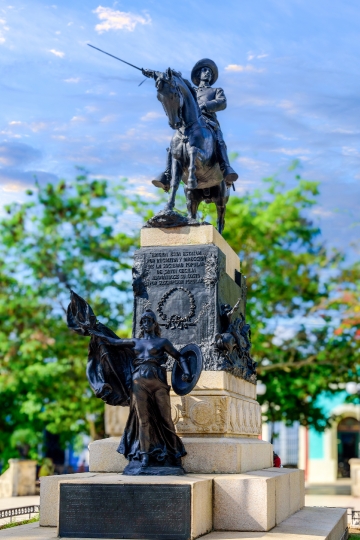 Art sculpture of Ignacio Agramonte in Camaguey, Cuba