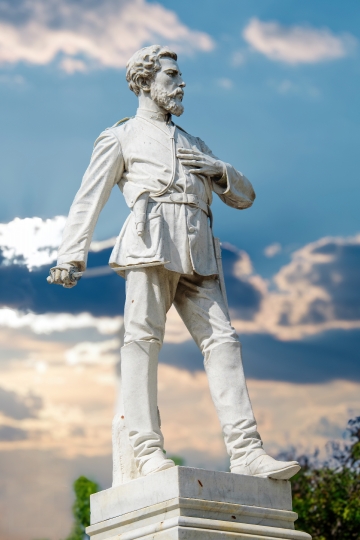 Art statue of Julio Grave de Peralta in Holguin, Cuba