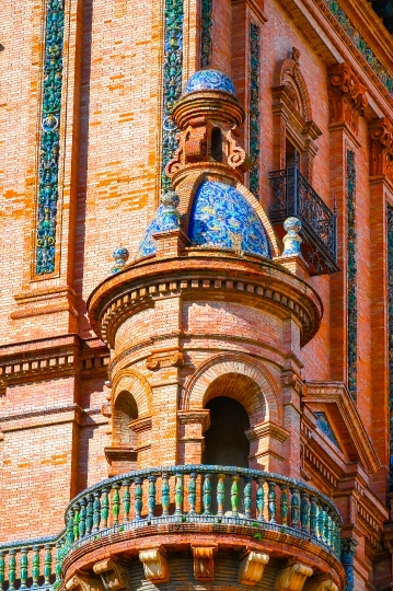 Balcony in Plaza de Espana Palace