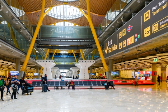 Barajas Airport Hall in Madrid