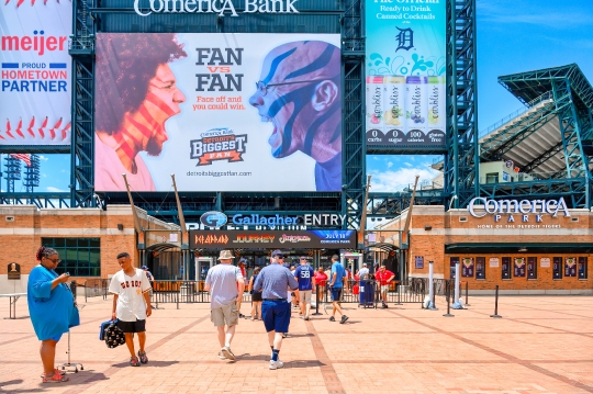 Baseball Fans Comerica Park