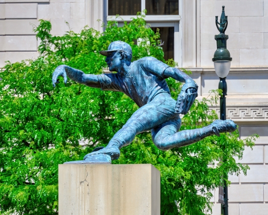 Baseball Statue Detroit