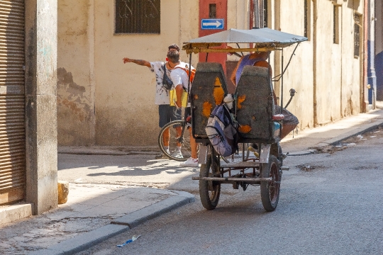 Bicitaxi In Cuban Street