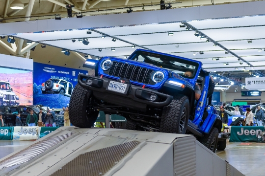 Blue Jeep Wrangler