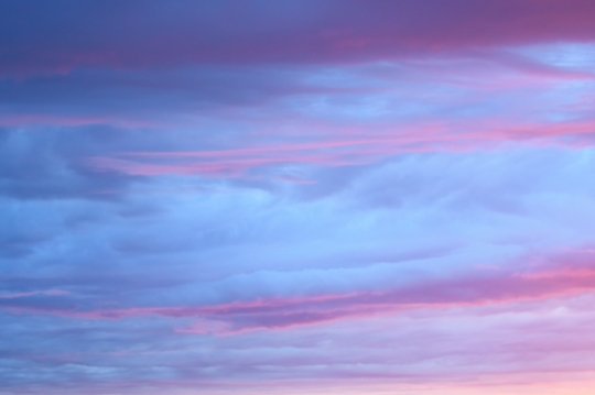 Blue Red Light in Clouds