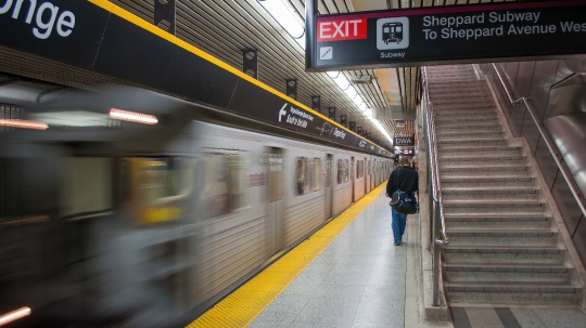 Blurred Motion of Subway Train