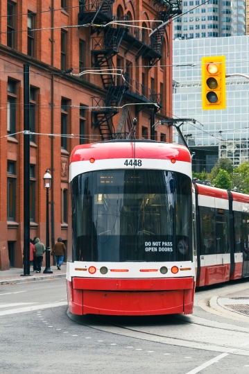 Bombardier Tram In Toronto