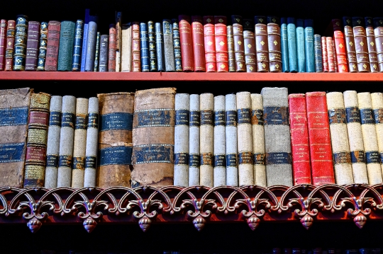 Books and bookshelves decorating the interior design of ìCasa P