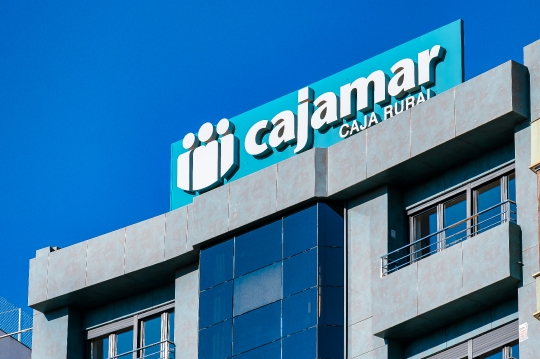 Cajamar Sign on top of Building, Alicante