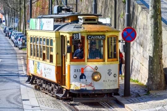 Carmo Tram in Street