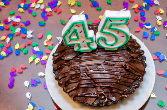 Chocolate 45 Anniversary Cake