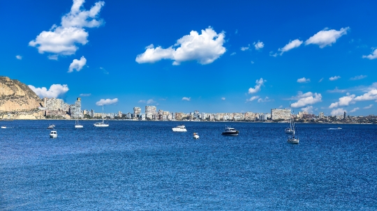 Cityscape and Blue Water in Alicante