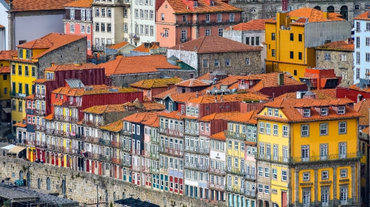 Cityscape architecture in Porto, Portugal