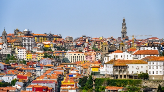 Cityscape architecture in Porto, Portugal