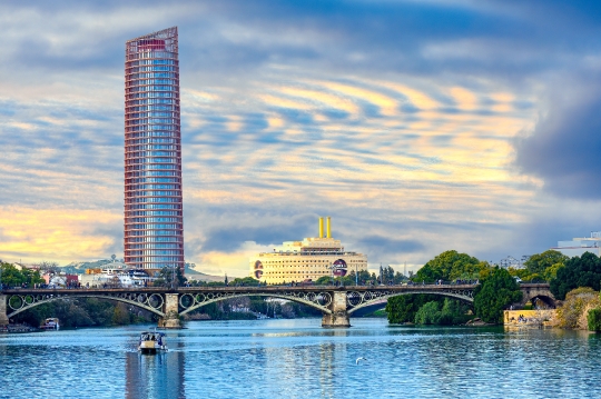 Cityscape from the Guadalquivir River, Seville, Spain