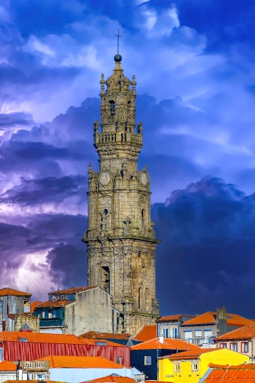 Clerigos Tower and. Architecture in Porto