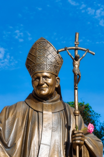 Close-up Statue John Paul II