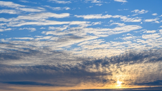 Cloudscape during sunrise sky