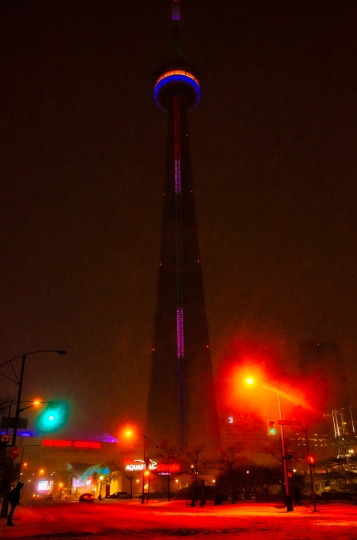 CN Tower in Snow Storm