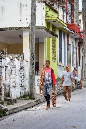 Cuban Man Selling Onions