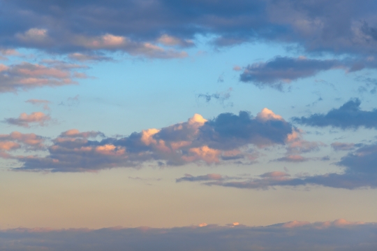 Dawn sky with clouds