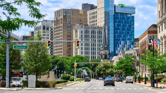 Detroit Cityscape Downtown