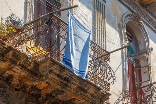 Drying a Towel in House 