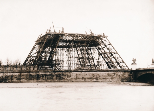 Eiffel Tower Under Construction