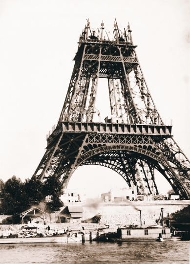 Eiffel Tower Under Construction