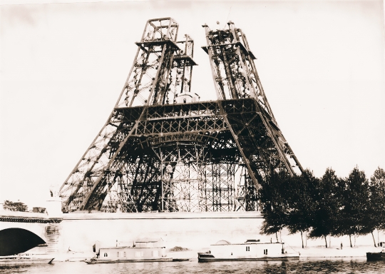 Eiffel Tower Under Construction