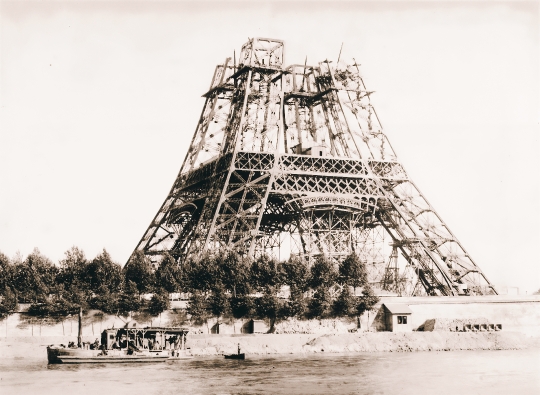 Eiffel Tower Under Construction