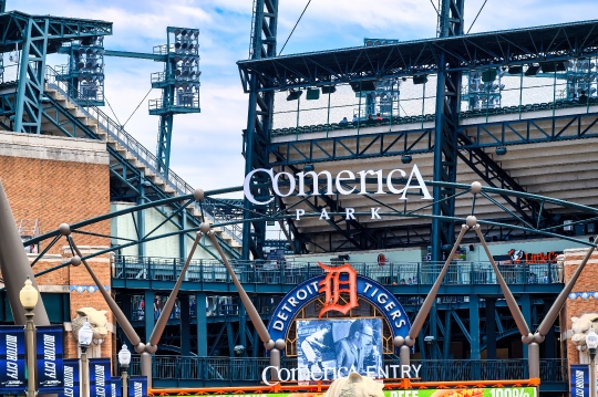 Entrance Sign Comerica Park